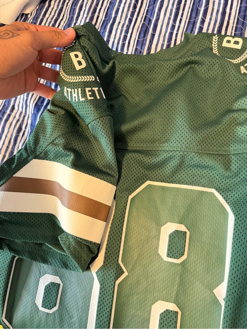 Brooklyn 88 Green Football Jersey - Picture 4 of 4